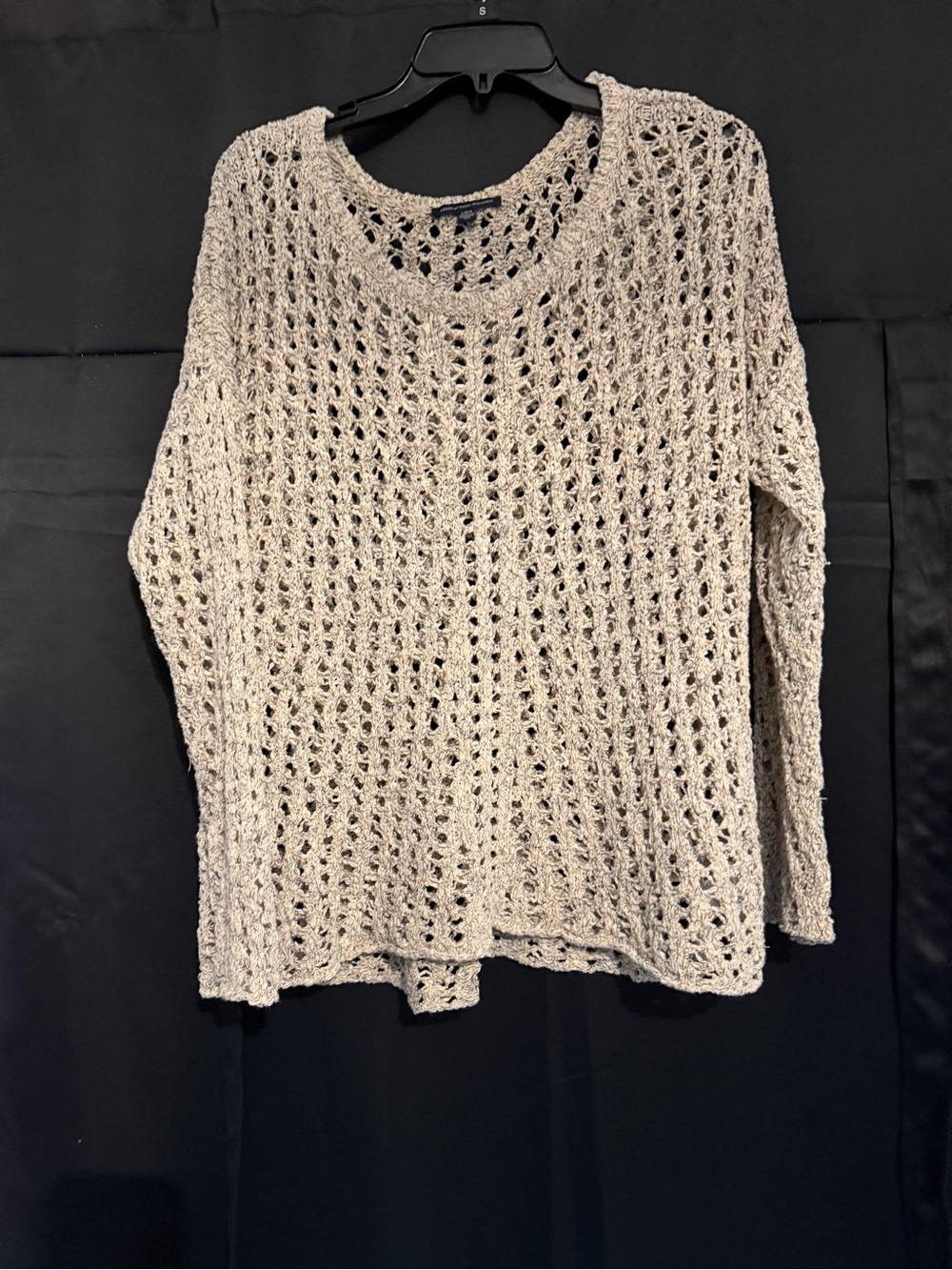 American Eagle Lightweight Open-Knit Women's Sweater - Cream